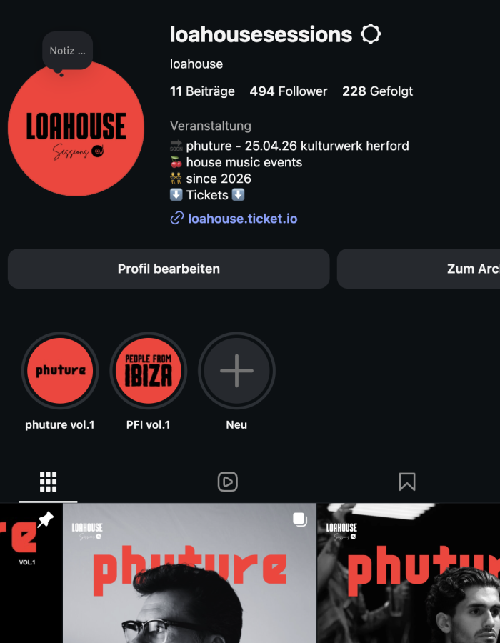 Instagram Profil Aufbau